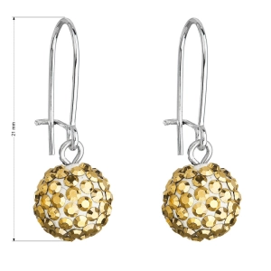 Náušnice bižutérie s kryštálmi 71119.5 gold