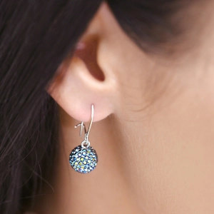 Náušnice bižutérie s kryštálmi 71119.5 bermuda blue