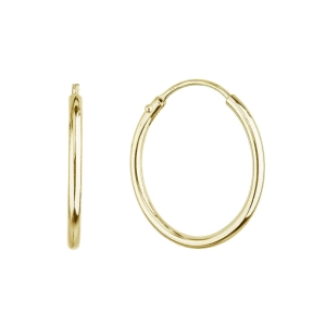 Pozlátené strieborné náušnice kruhy 61002