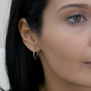 Pozlátené strieborné náušnice kruhy 61002