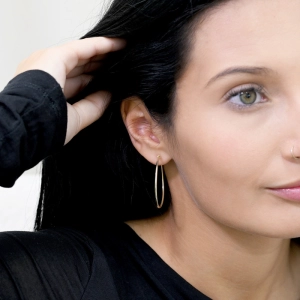 Pozlátené strieborné náušnice kruhy 61008