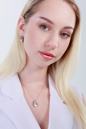 Perlová súprava s riečnou perlou biela 29057.1B