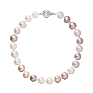 Perlový náramok z riečnych perál so zapínaním z bieleho 14 karátového zlata 823004.3/9272B multi