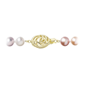Perlový náramok z riečnych perál so zapínaním zo 14 karátového zlata 923004.3/9265A multi