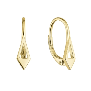 Pozlátené strieborné náušnice geometrickom tvare 61024