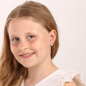 Pozlátené strieborné náušnice labky s perleťou 11519.1 perleť