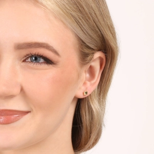 Pozlátené strieborné náušnice štvorčeky 61026