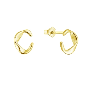 Pozlátené strieborné náušnice 61028