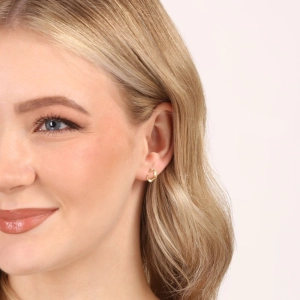 Pozlátené strieborné náušnice 61028