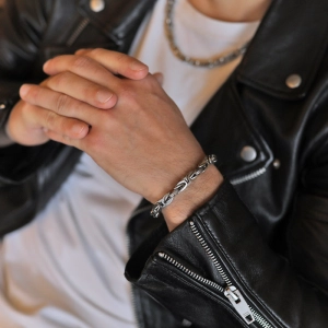 Náramok pánsky z pieskovanej ocele 43053.1