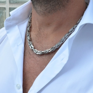 Náhrdelník pánsky z pieskovanej ocele 42011.1