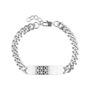 Náramok pánsky z ocele s ozdobnou doštičkou 43051.1