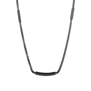 Náhrdelník pánsky z matnej čiernej ocele 42007.3 čierny