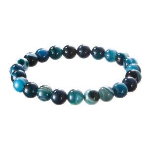 Náramok s minerálnymi kameňmi achát machový tmavý 43056.3