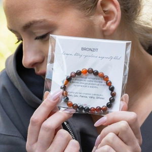 Náramok s minerálnymi kameňmi bronzit 43056.3