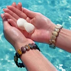 Náramok s minerálnymi kameňmi jaspis svetlý 43057.3