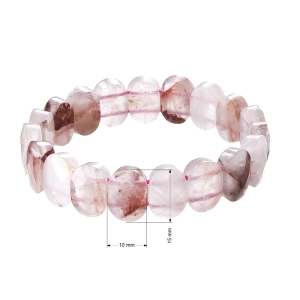 Náramok s minerálnymi kameňmi ruženín tmavý 43057.3