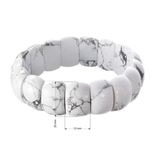 Náramok s minerálnymi kameňmi howlit 43058.3