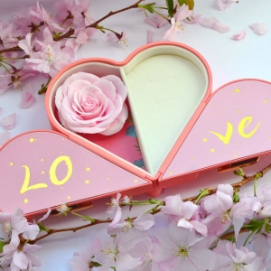 Darčeková krabička srdca KR0007/B ružová II. akosť