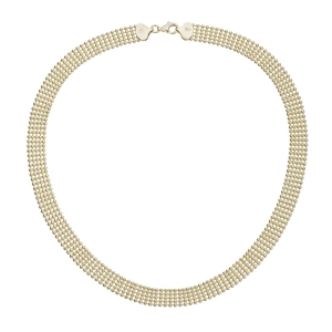Elegantný náhrdelník pozlátený guličkový 72104