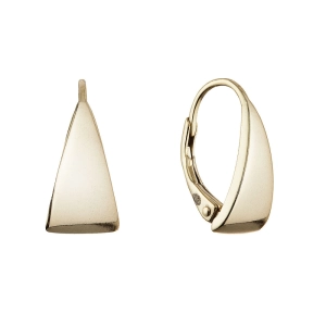 Jednoduché pozlátené náušnice trojuholníky 61074