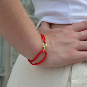 Kabbalah náramok s pozlátenou ozdobou 13094.3 red