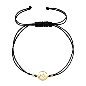 Kabbalah pozlátený náramok hory 13090.1 čierny