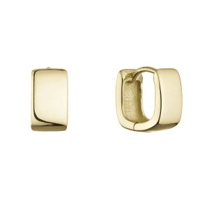 Pozlátené hranaté náušnice kruhy 61104