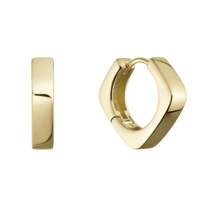 Pozlátené náušnice štvorcové kruhy 61103