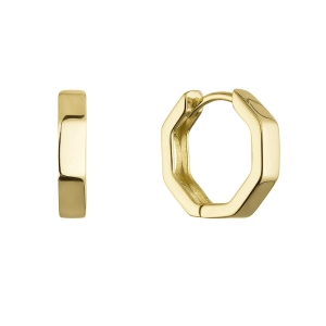 Pozlátené náušnice hranaté kruhy 61102