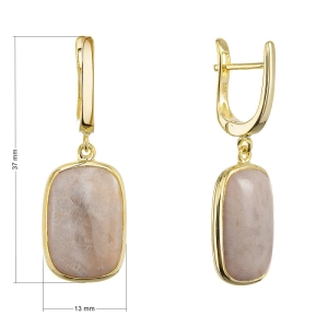 Pozlátené náušnice s fosílnym korálom 11741.3