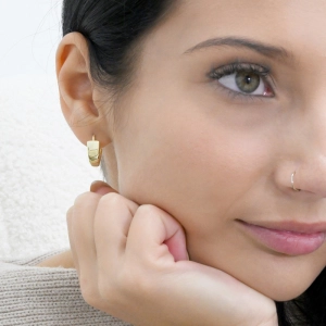 Pozlátené strieborné náušnice 61072