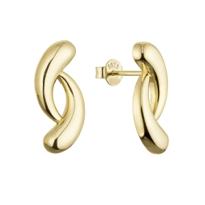 Pozlátené strieborné náušnice 61125