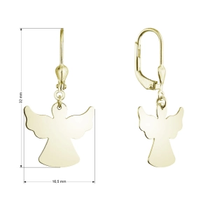 Pozlátené strieborné náušnice anjeli 61133
