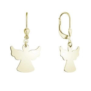 Pozlátené strieborné náušnice anjeli 61133