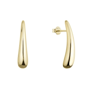 Pozlátené strieborné náušnice dlhé kvapky 61118