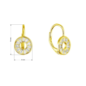 Pozlátené strieborné náušnice krúžok ananás 11719.1