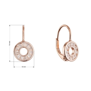 Pozlátené strieborné náušnice krúžok ananás 11719.1 rose gold