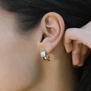 Pozlátené strieborné náušnice kruhy 61070