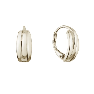 Pozlátené strieborné náušnice kruhy 61071