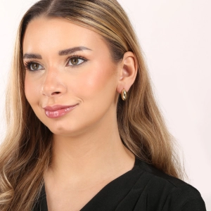 Pozlátené strieborné náušnice oválne 61120