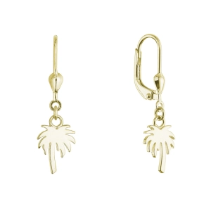 Pozlátené strieborné náušnice palmy 61131
