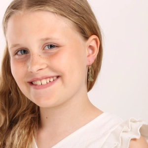 Pozlátené strieborné náušnice psy 61130