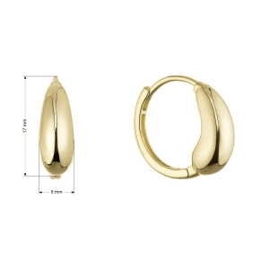 Pozlátené strieborné náušnice slza 61099