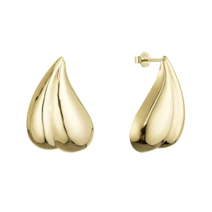 Pozlátené strieborné náušnice veľké slzy 61123