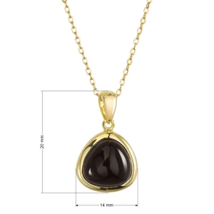 Pozlátený náhrdelník s onyxom 12164.3