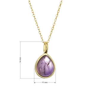 Pozlátený náhrdelník s ametystom 12156.3
