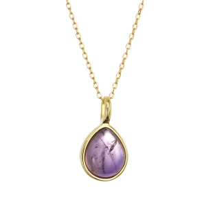 Pozlátený náhrdelník s ametystom 12156.3