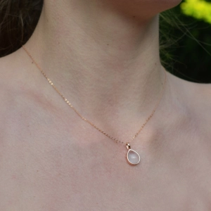 Pozlátený náhrdelník s ruženínom 12156.3 rose gold