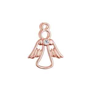Pozlátený ružový prívesok anjel so zirkónom 14047.1